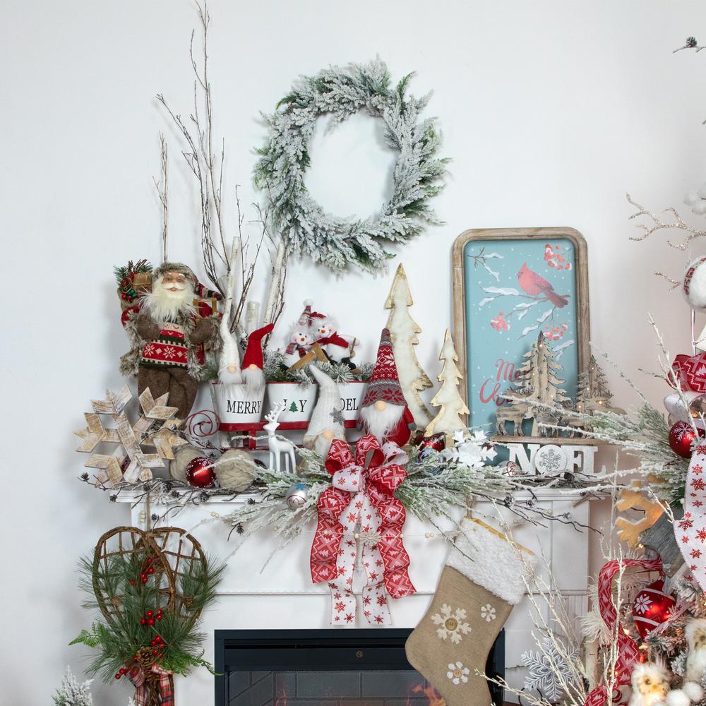 8.25" White Reindeer Christmas Decoration. Picture 2