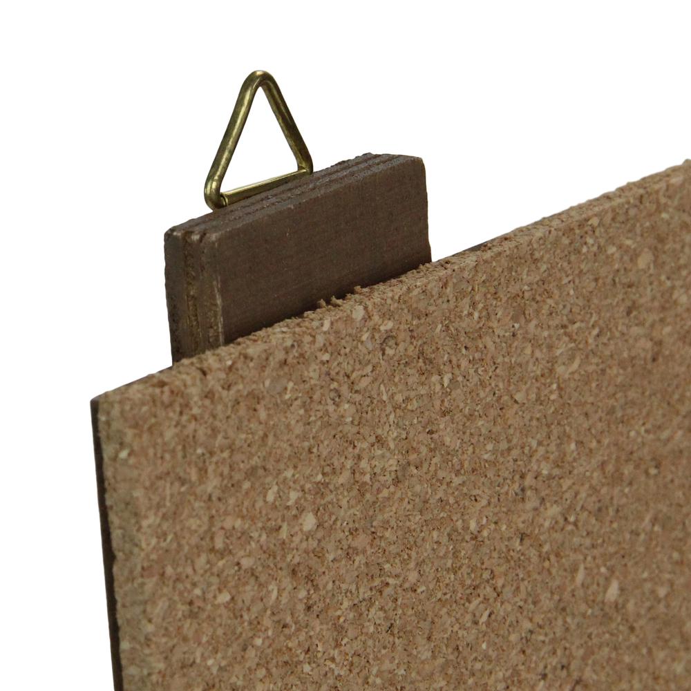24" Black Hanging Combination Chalkboard  Corkboard  and Hooks. Picture 2