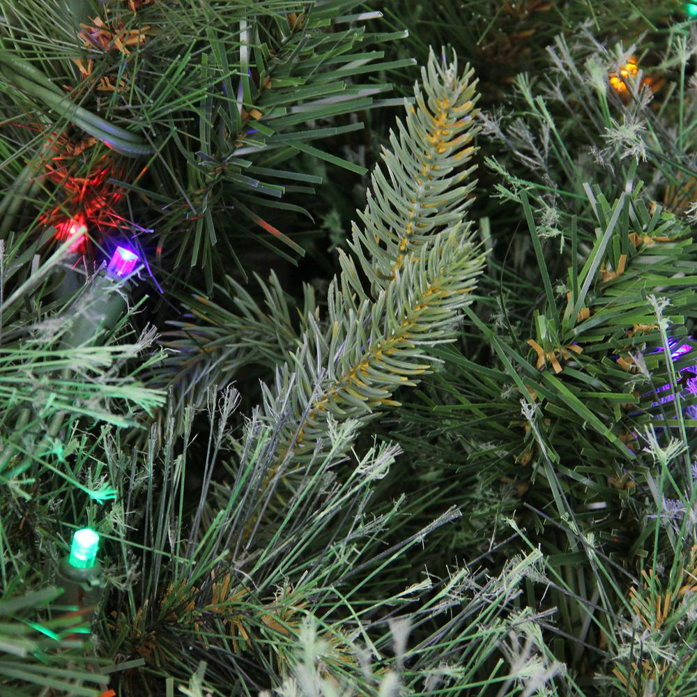 Ashcroft Cashmere Pine Commercial Christmas Wreath - 72-Inch Multi LED Lights. Picture 2