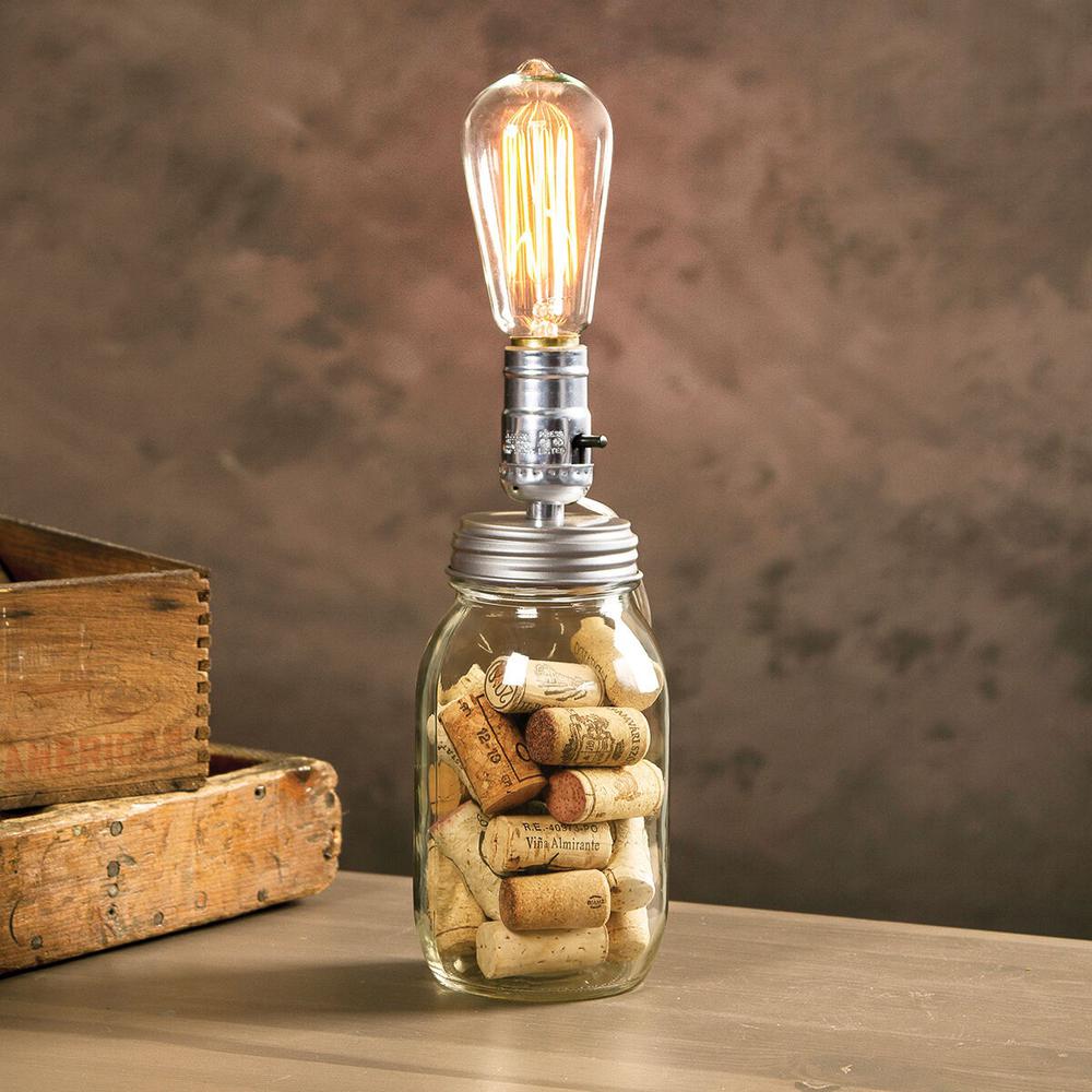 Silver Cleveland Vintage Lighting Silver Canning Jar Light Bulb Lamp Adapter. Picture 2