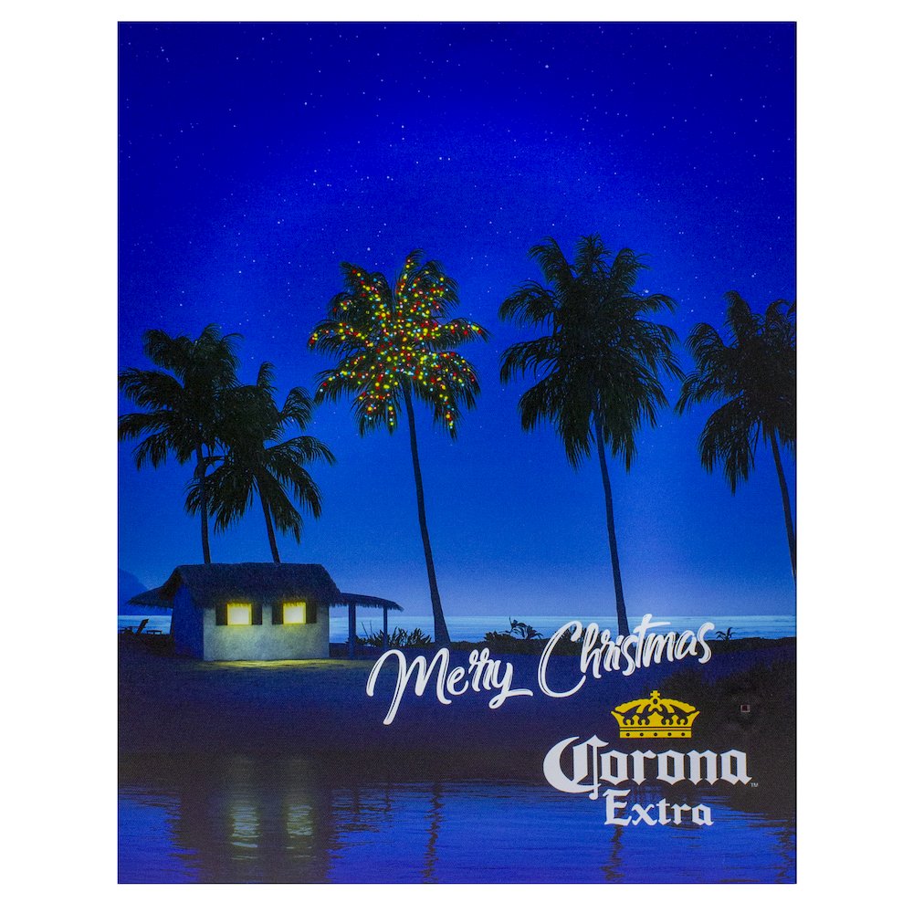 18.75" Motion Activated Musical Lighted Corona Christmas Wall Art. Picture 1