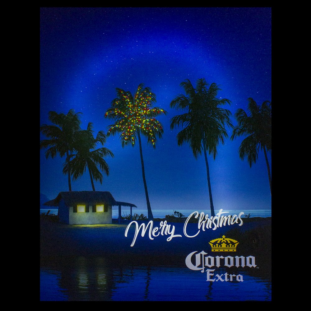 18.75" Motion Activated Musical Lighted Corona Christmas Wall Art. Picture 4