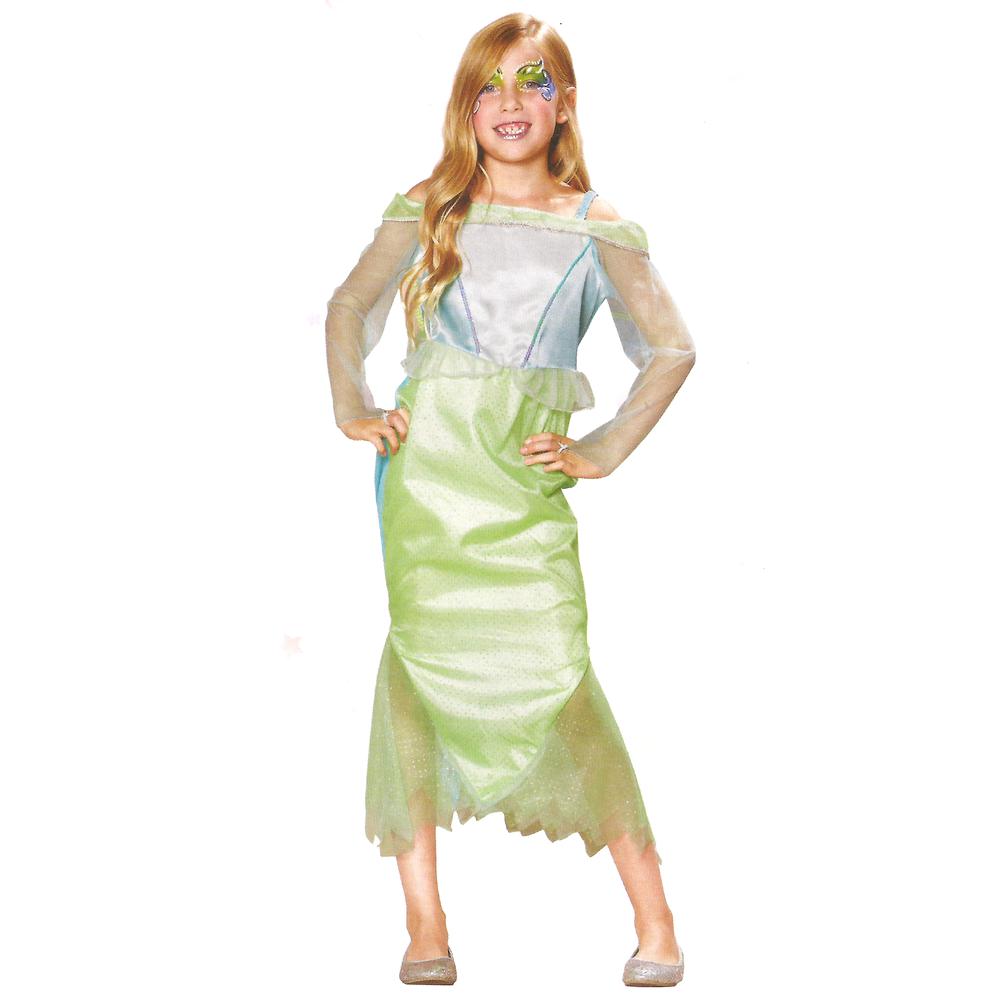 Blue and Green Mermaid Girl Child Halloween Costume - Medium. Picture 1