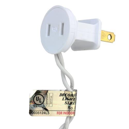 150-Count Red and Blue Chasing Mini Christmas Light Set  34ft White Wire. Picture 2