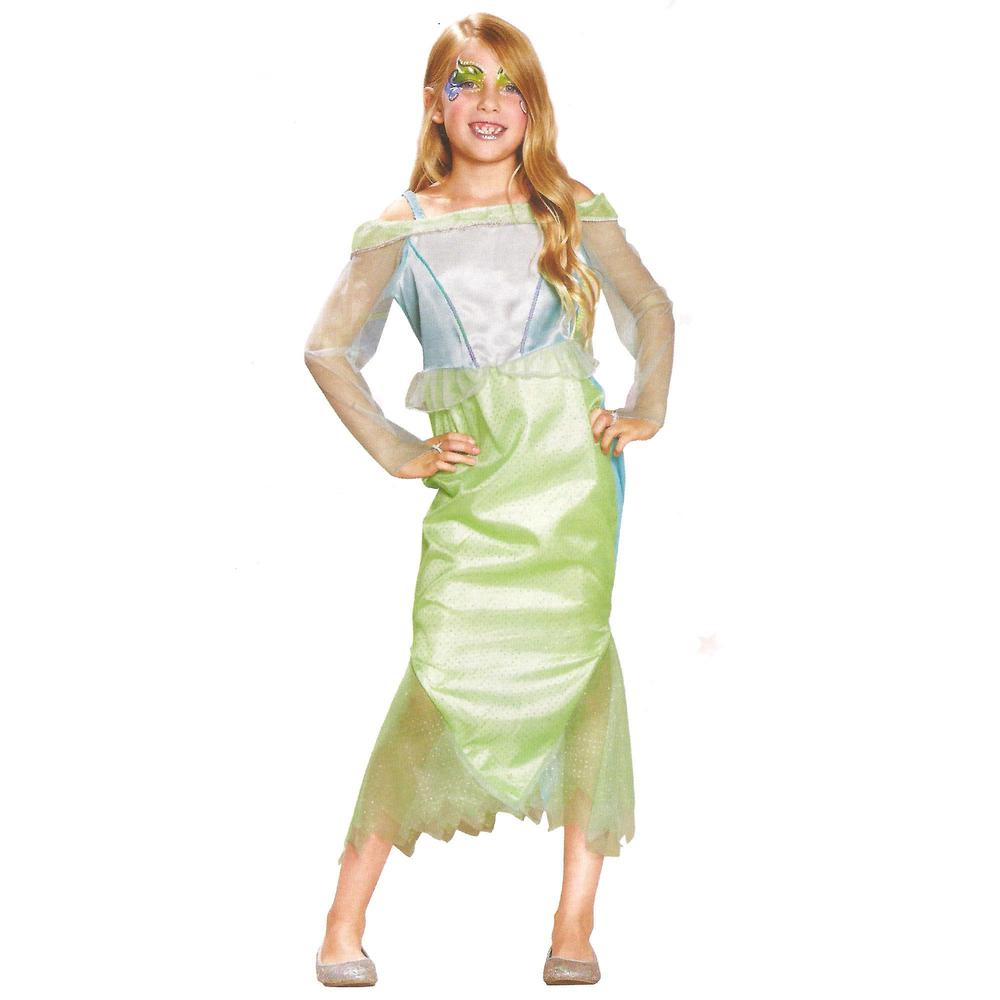 Blue and Green Mermaid Girl Child Halloween Costume - Medium. Picture 2