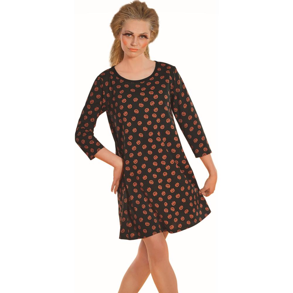 Black and Orange Pumpkin Women Adult Halloween Costume - Small. Picture 2