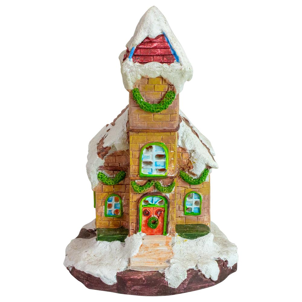 8.5" LED Lighted Church Christmas Village Decoration. Picture 1