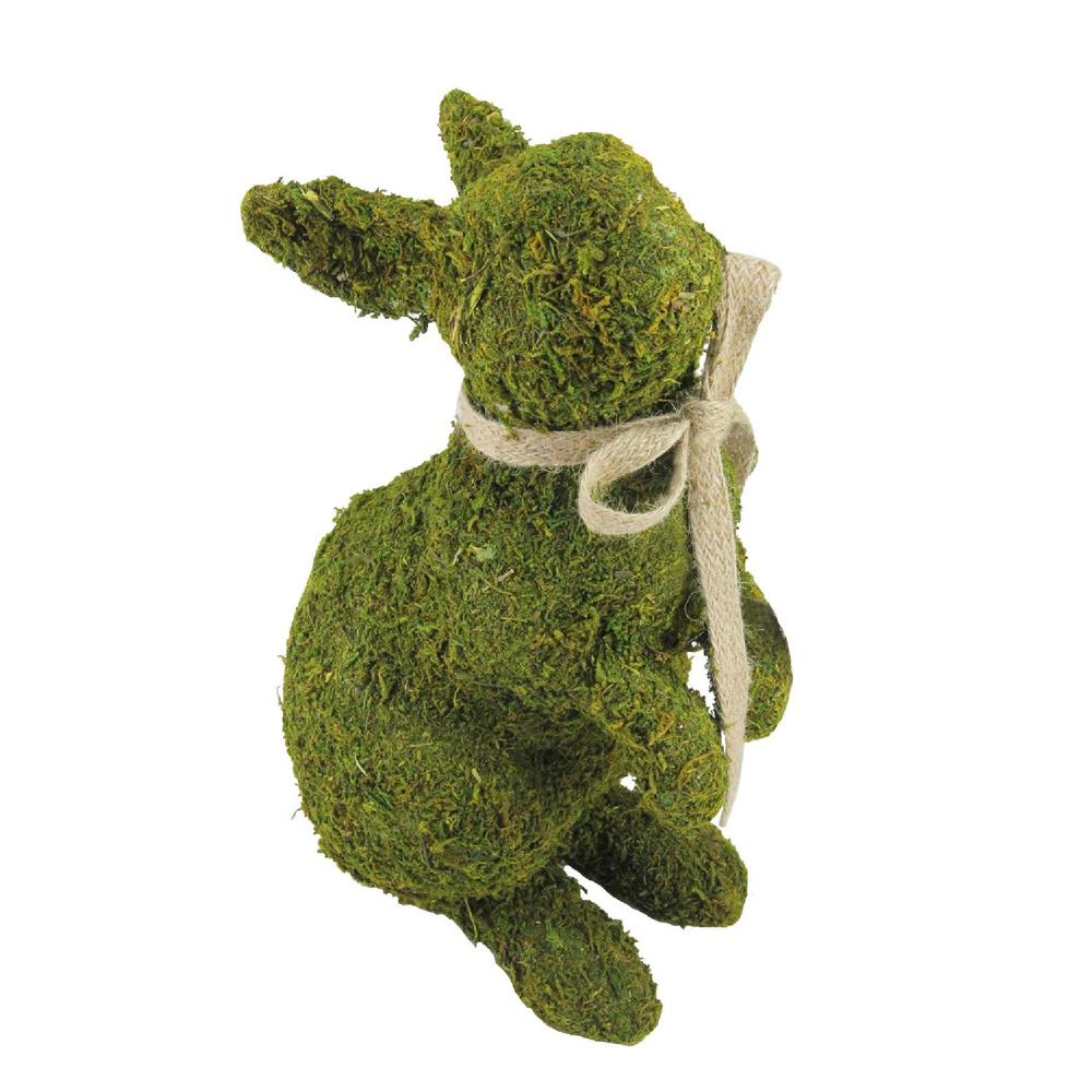 10.5 Green Moss Standing Bunny Rabbit Spring Easter Figure. Picture 2