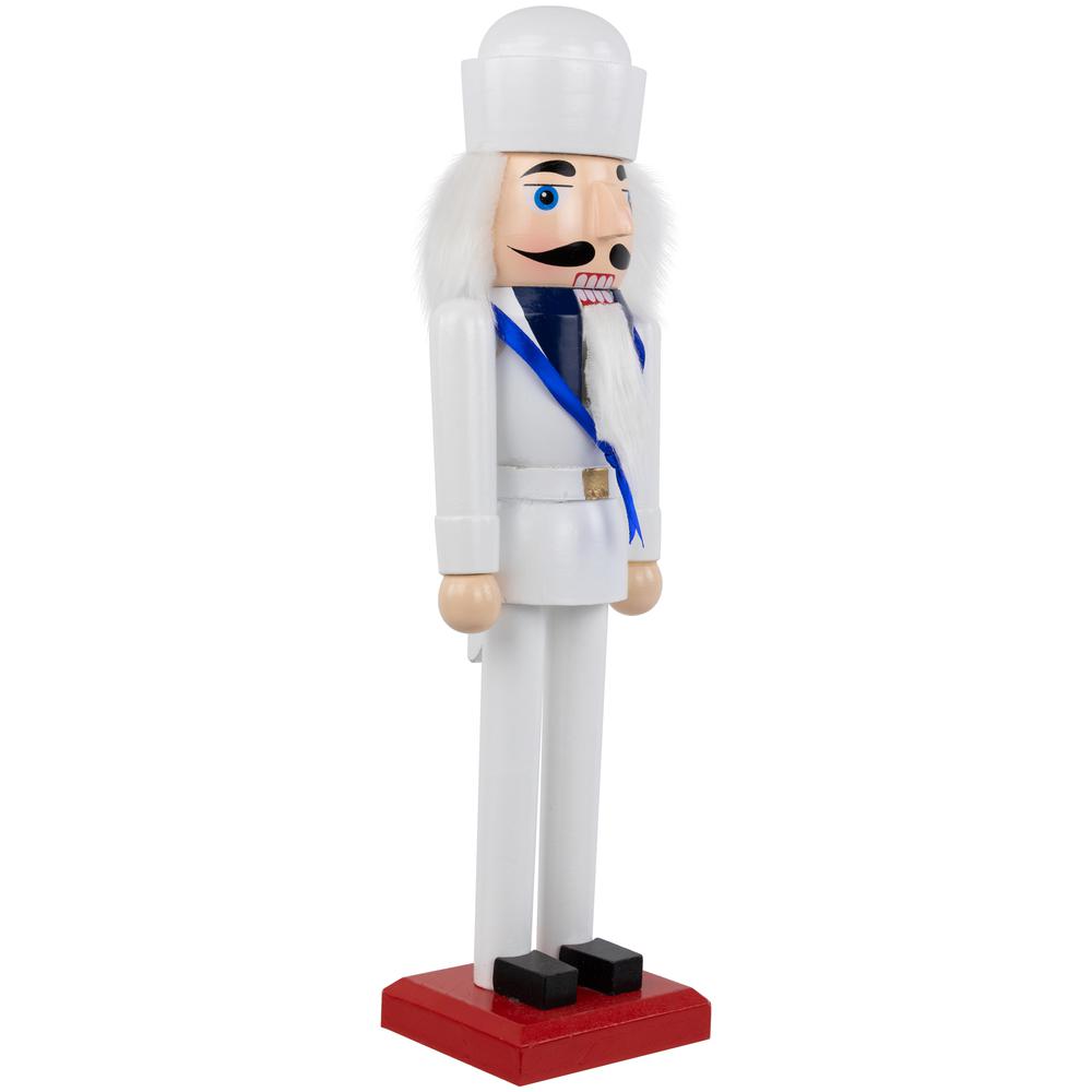 14" Navy Sailor Military Christmas Nutcracker. Picture 4