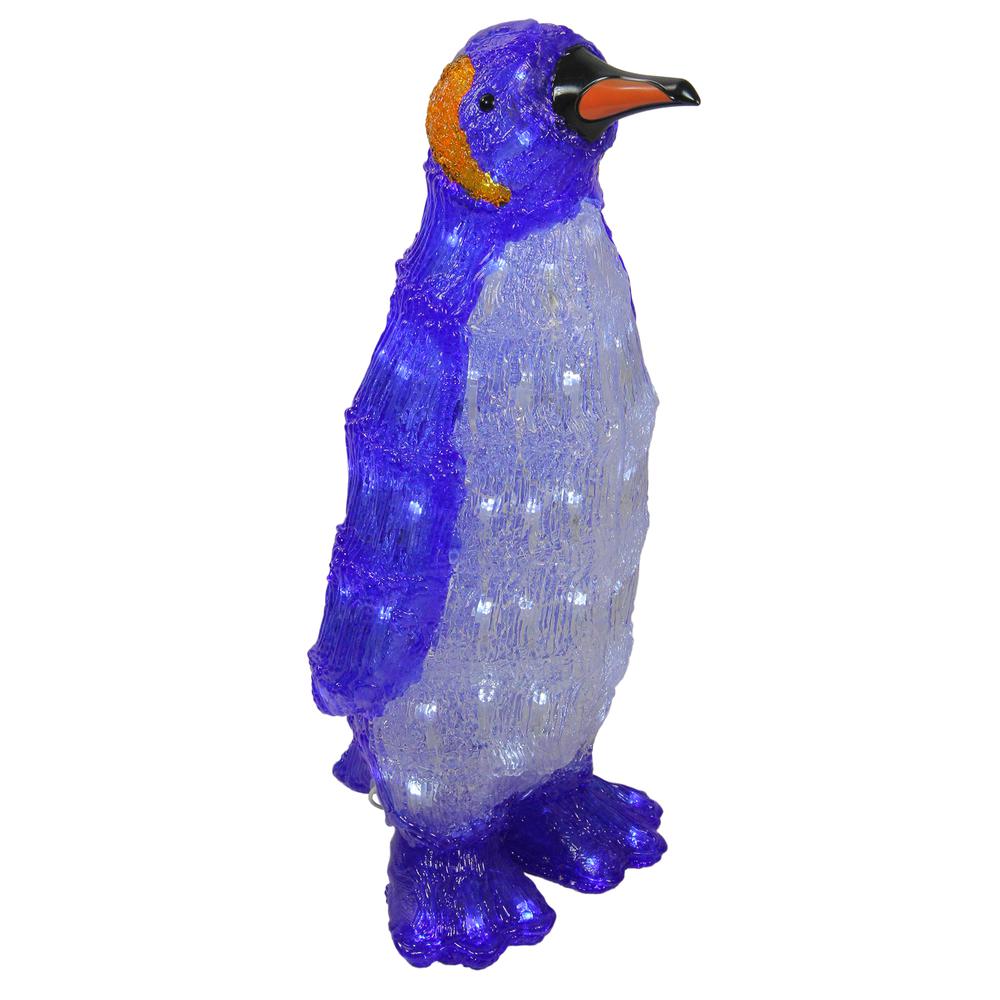 18" Lighted Commercial Grade Acrylic Penguin Christmas Outdoor Decoration. Picture 1