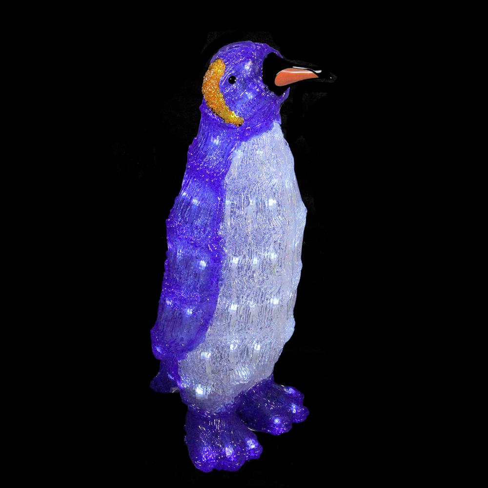 18" Lighted Commercial Grade Acrylic Penguin Christmas Outdoor Decoration. Picture 3
