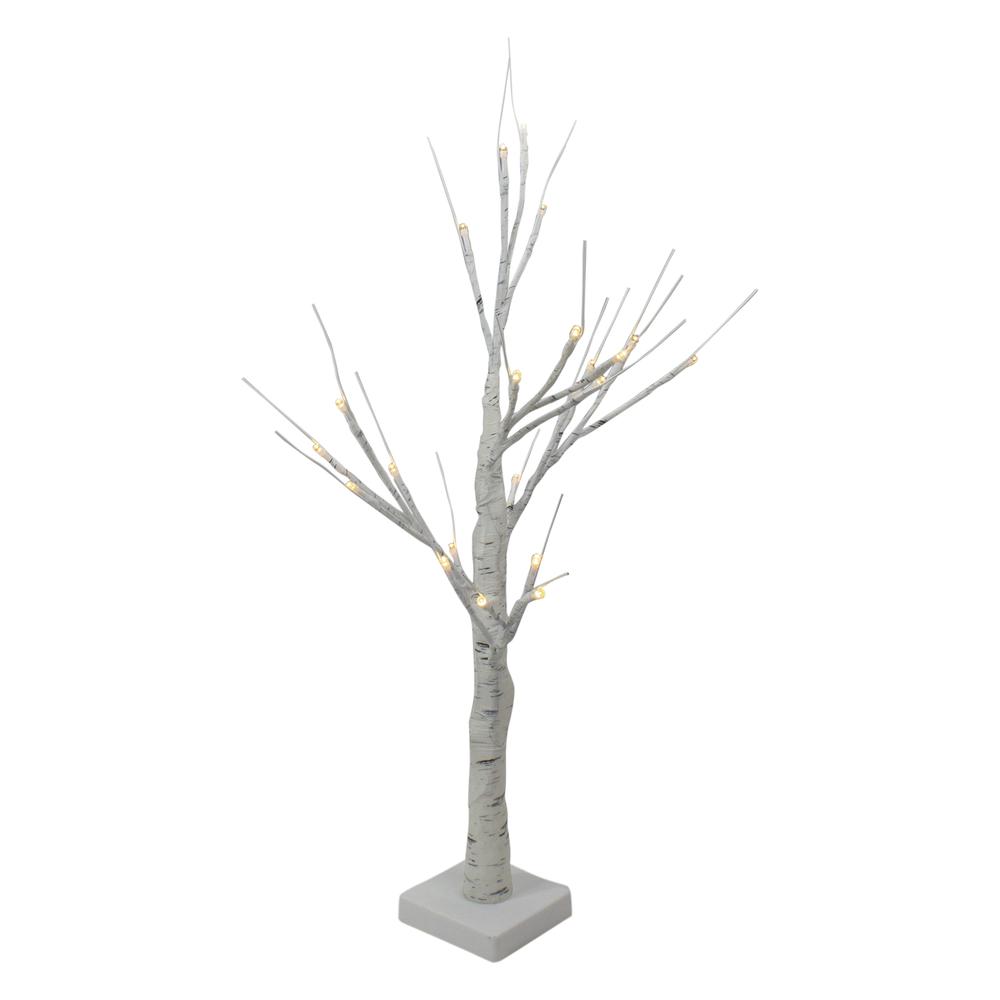 24" Lighted Christmas Twig Tree Outdoor Decoration - Warm White LED Lights. Picture 3