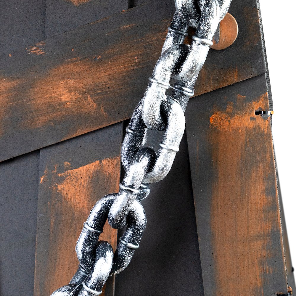 63" Animated and Musical Chained Shaking Coffin Halloween Decoration. Picture 5