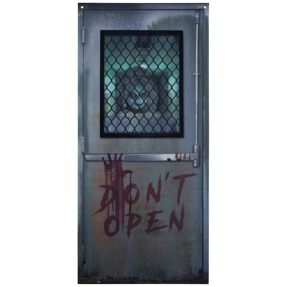 Don't Open Hospital Entryway Halloween Scary Door Decoration - 6'. Picture 1
