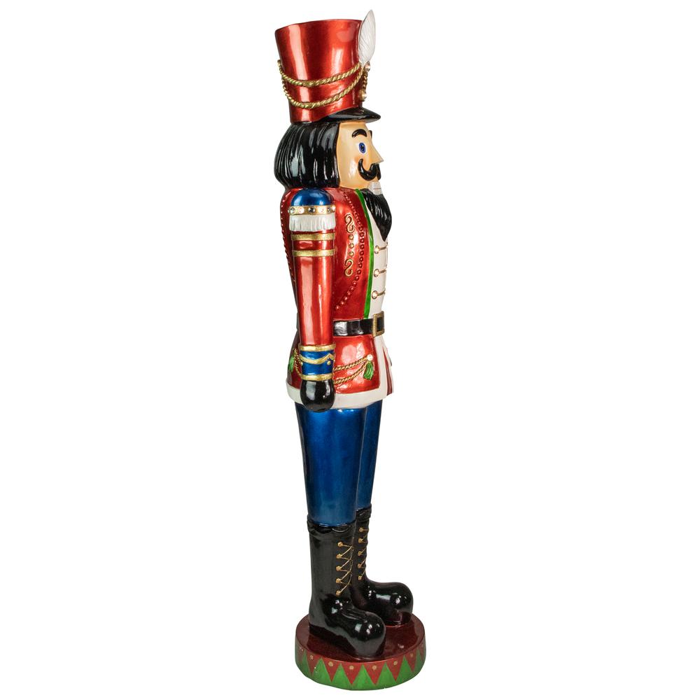 75" LED Lighted Metallic Jeweled Commercial Grade Fiberglass Christmas Nutcracker. Picture 2