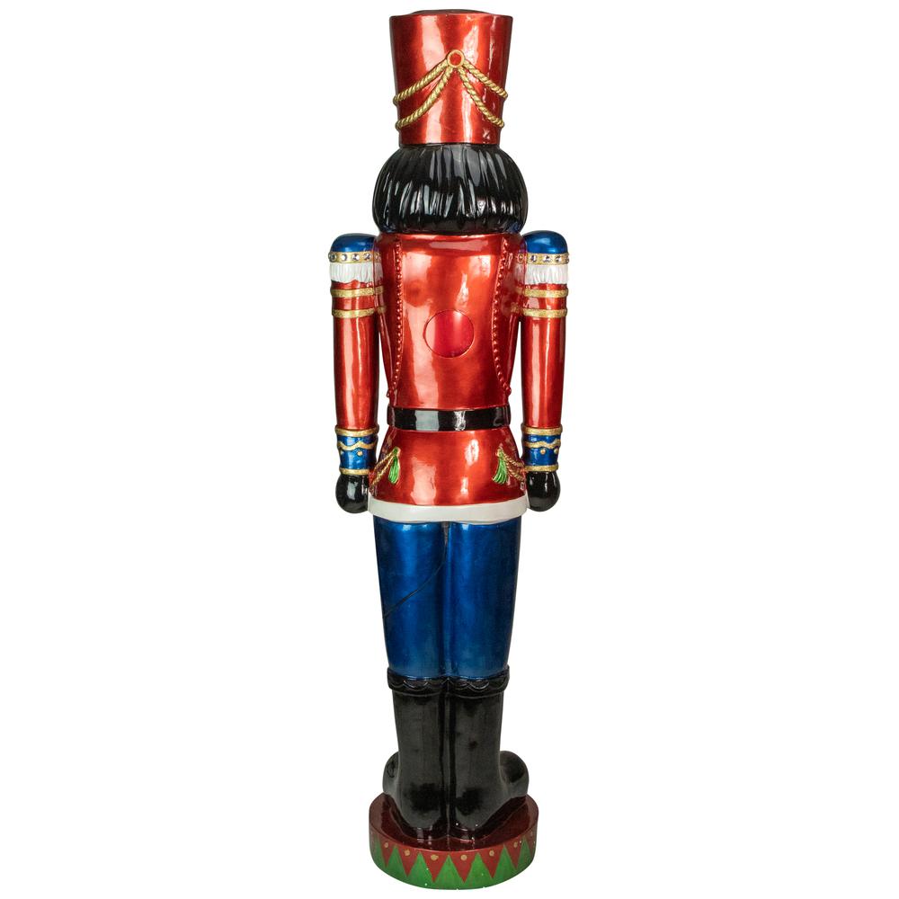 75" LED Lighted Metallic Jeweled Commercial Grade Fiberglass Christmas Nutcracker. Picture 4