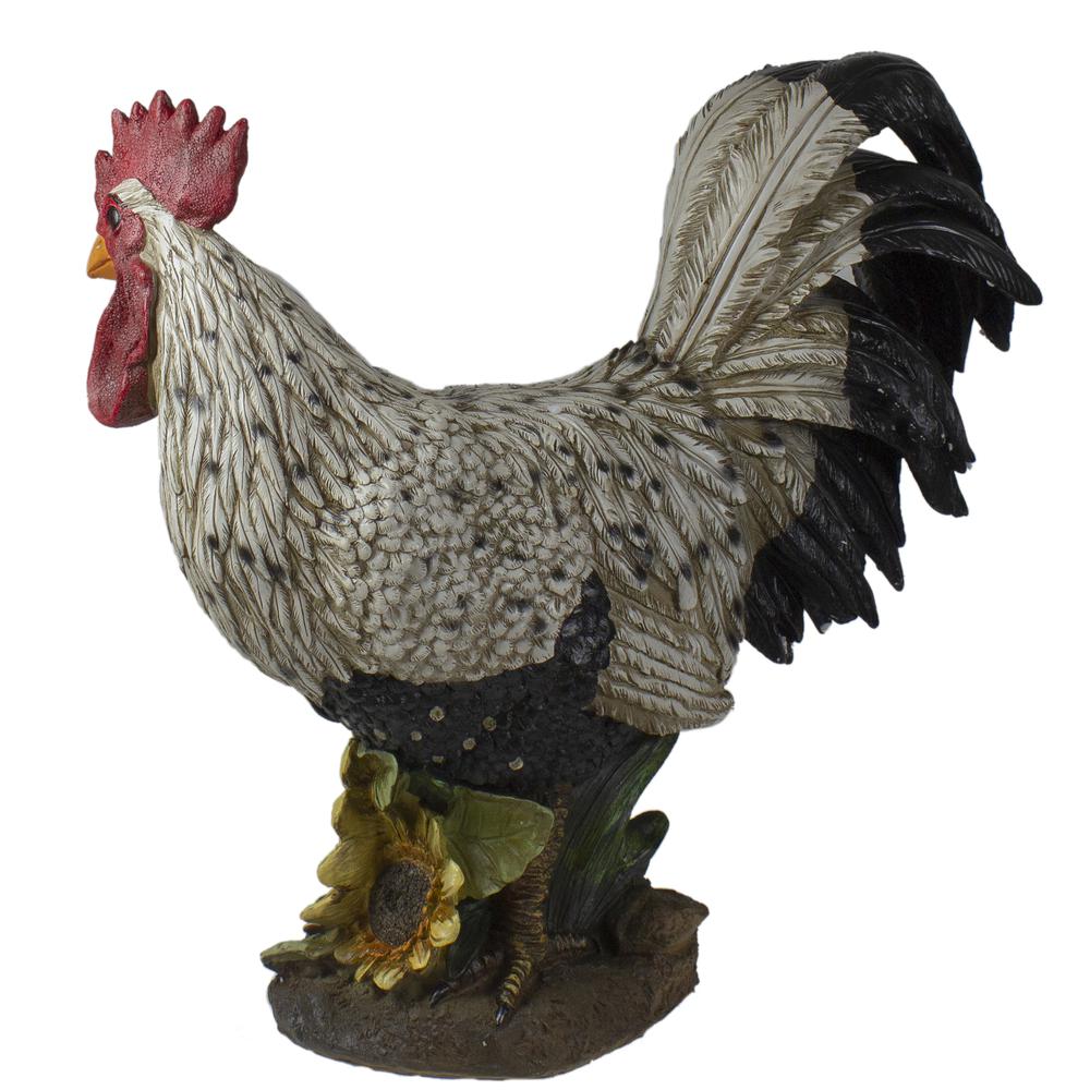 17" Standing Rooster Outdoor Garden Statue. Picture 4