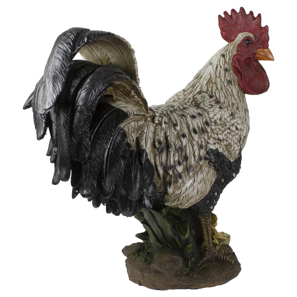 17" Standing Rooster Outdoor Garden Statue. Picture 5