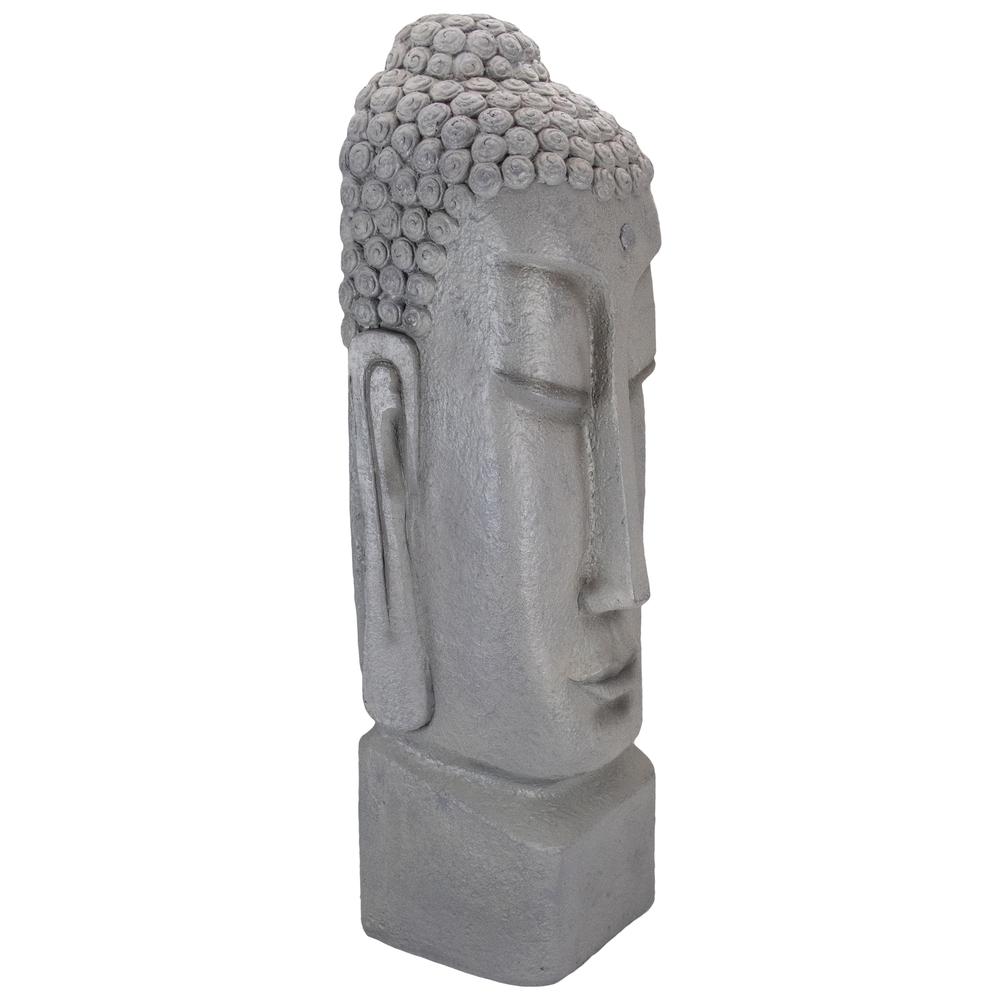 23.25" Large Buddha Head Outdoor Garden Statue. Picture 3