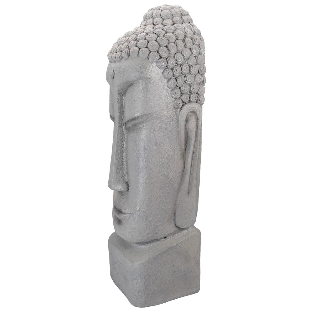 23.25" Large Buddha Head Outdoor Garden Statue. Picture 4