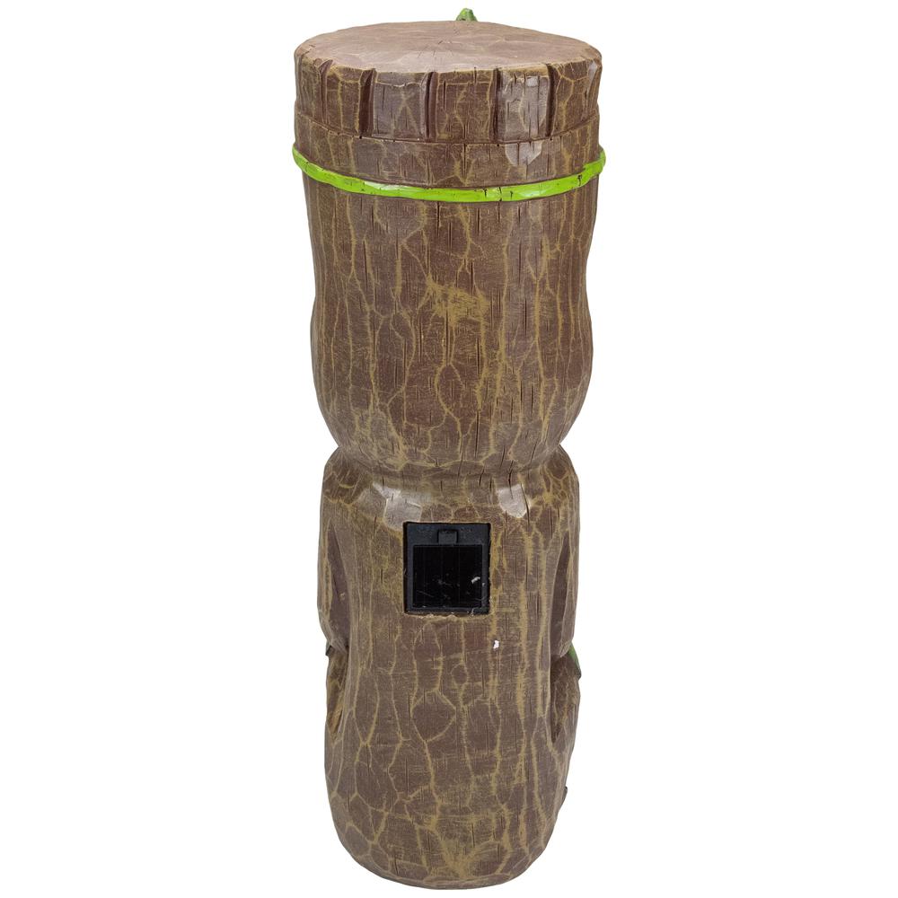 16" Solar Lighted Polynesian Outdoor Garden Tiki Statue. Picture 5