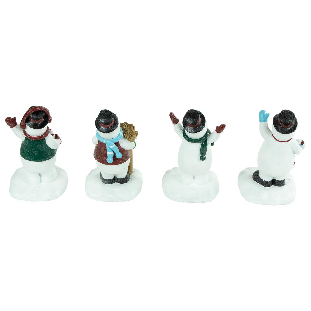 Set of 4 Glittered Snowman Christmas Stocking Holders 6.75". Picture 4