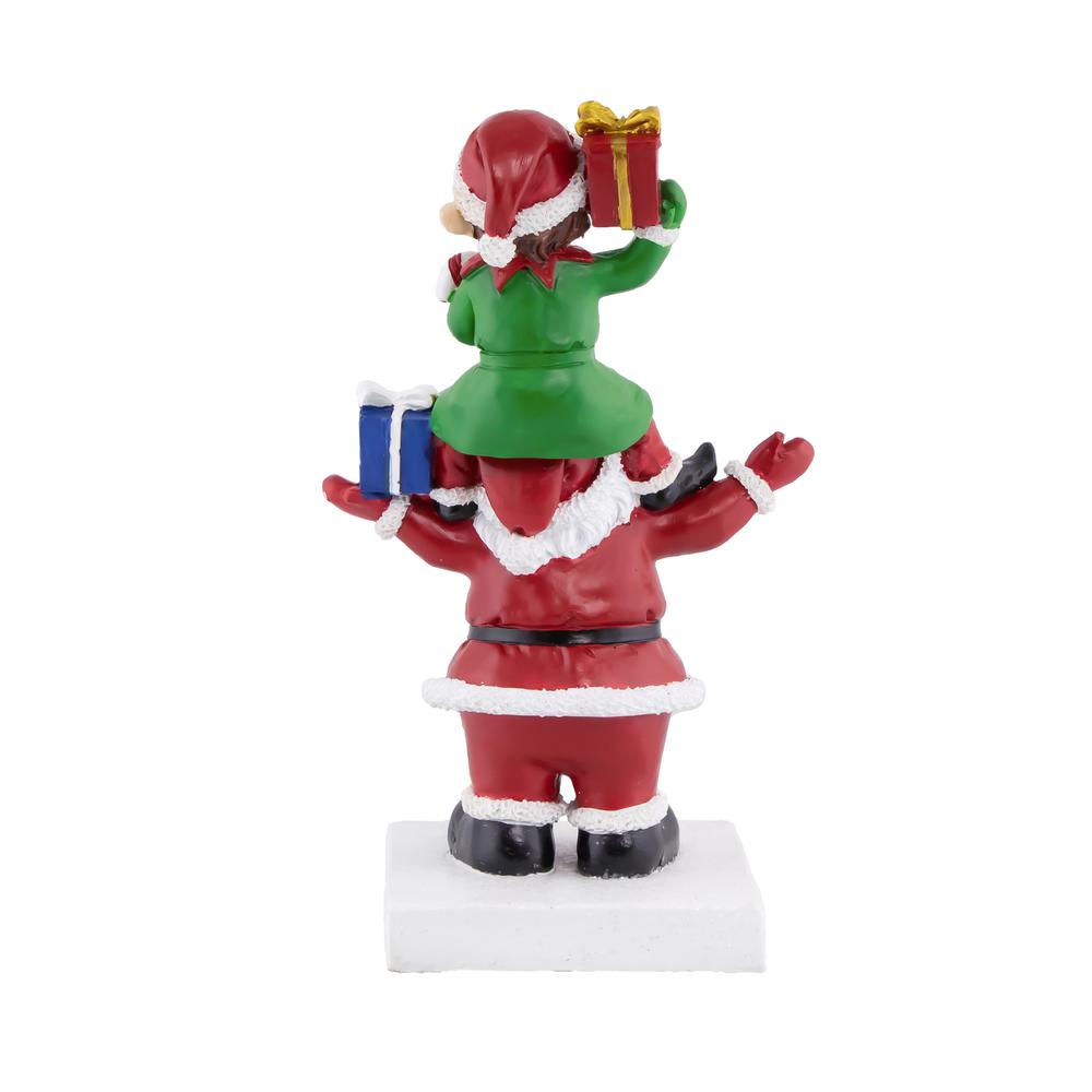 8.75" Santa and Elf Christmas Stocking Holder. Picture 4