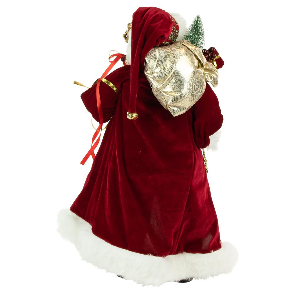 24" African American Santa Claus with Gift Bag Christmas Figure. Picture 5
