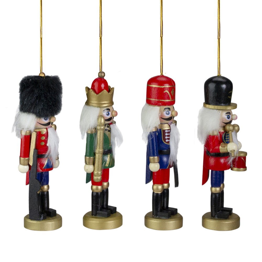 Set of 4 Assorted Classic Nutcracker Ornaments 5". Picture 3
