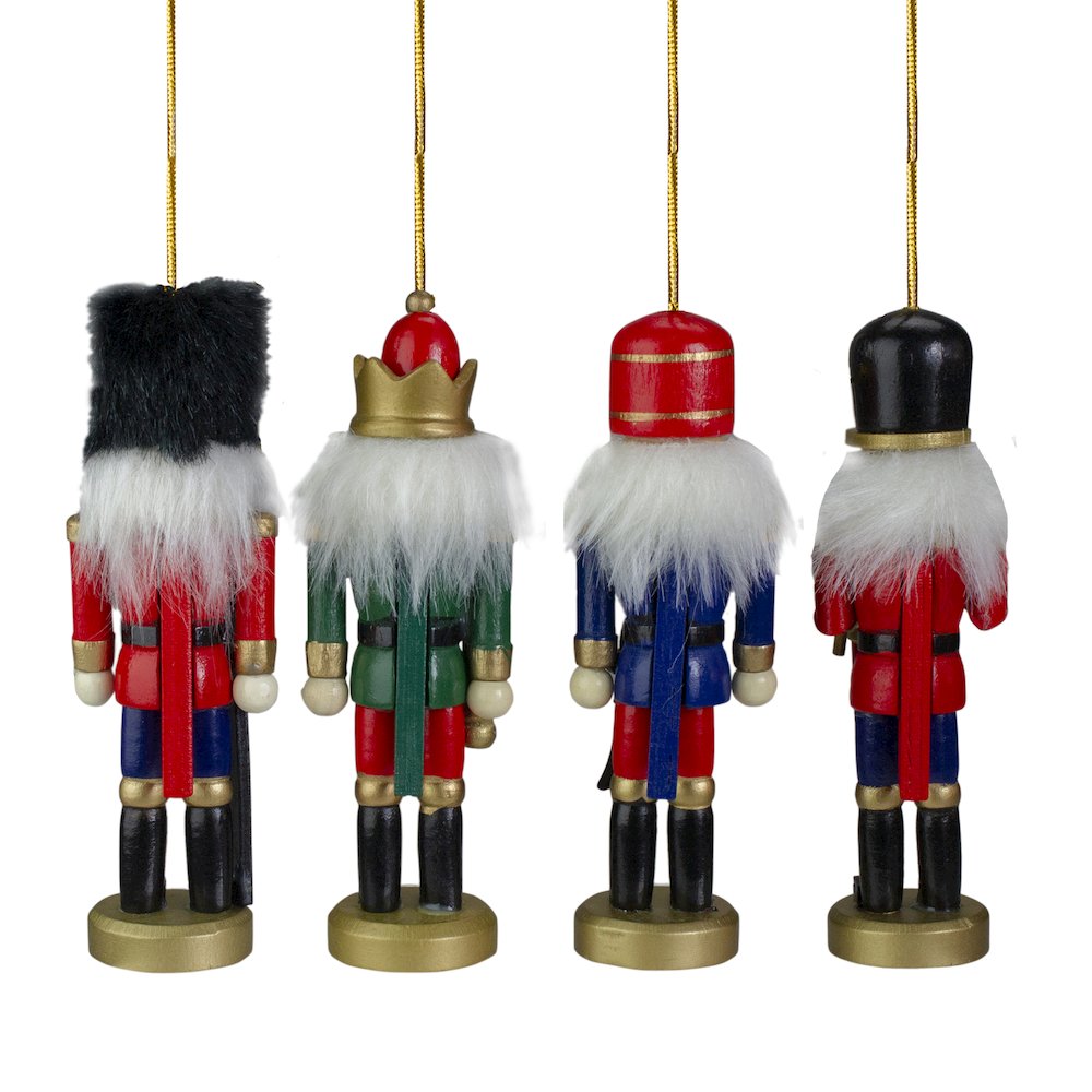Set of 4 Assorted Classic Nutcracker Ornaments 5". Picture 4