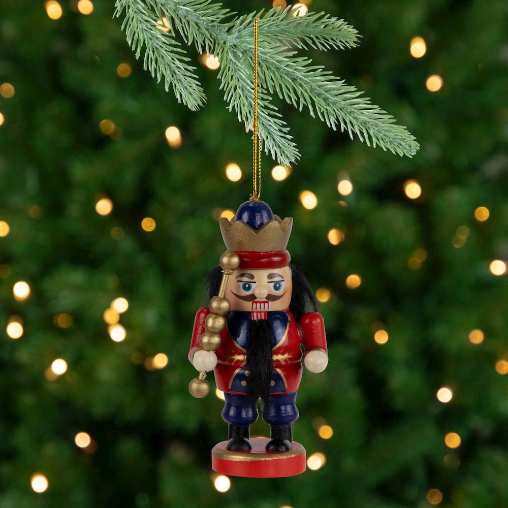 Professional Nutcracker Christmas Ornaments - 4" - Set of 6 - Multicolor. Picture 3
