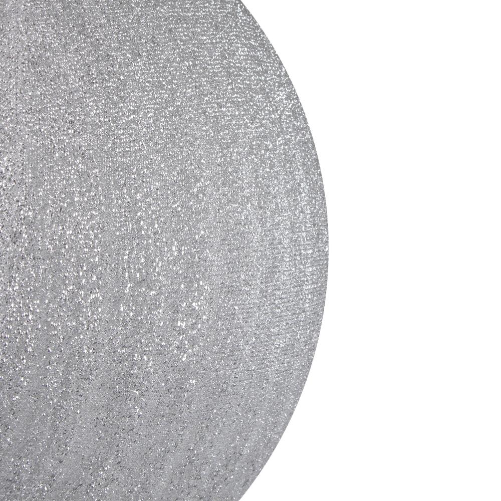 19.5" Silver Tinsel Inflatable Christmas Ball Ornament Outdoor Decoration. Picture 3