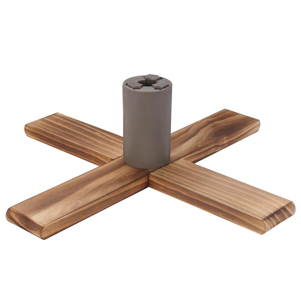 Light Wood Adjustable Christmas Tree Stand - For Trees up to 7.75ft Tall. Picture 1