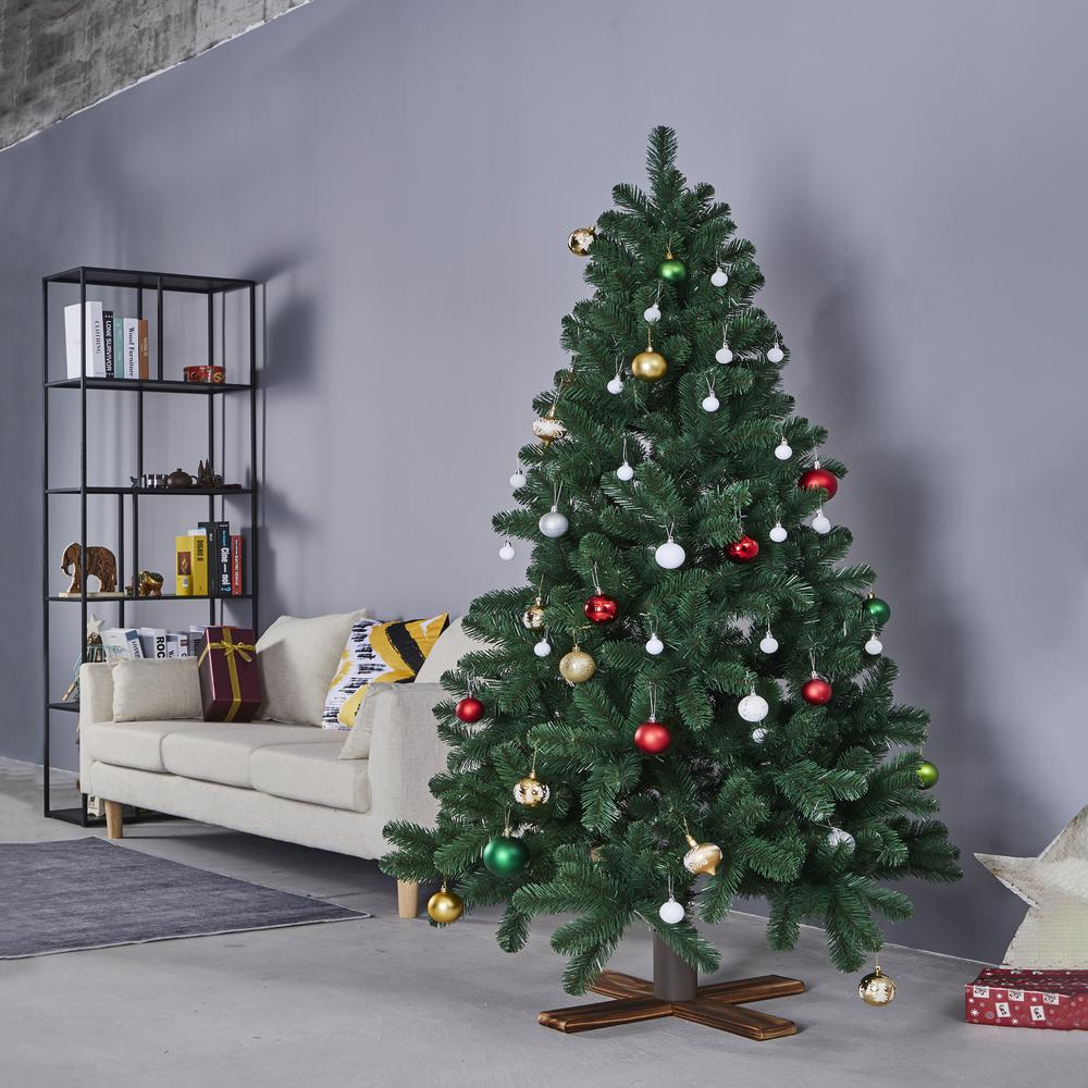 Light Wood Adjustable Christmas Tree Stand - For Trees up to 7.75ft Tall. Picture 2