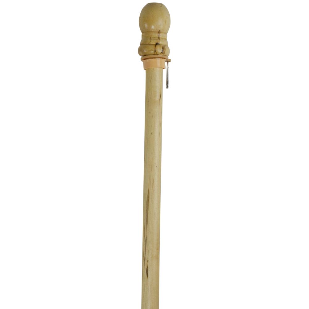 5' Wooden Flagpole with Anti-Furling Ring and Bracket Kit. Picture 4