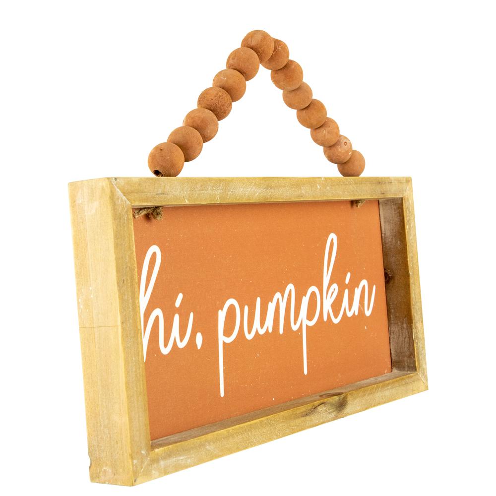 12" Orange Hi Pumpkin Autumn Harvest Wall Sign. Picture 2