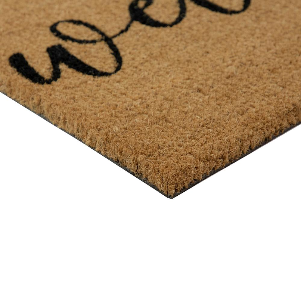 Natural Coir Pumpkin "Welcome" Halloween Doormat 18" x 30". Picture 4