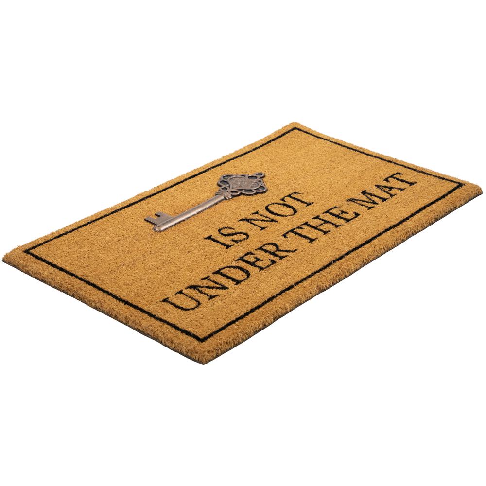 Key is Not Under the Mat Coir Outdoor Doormat 18" x 30". Picture 5