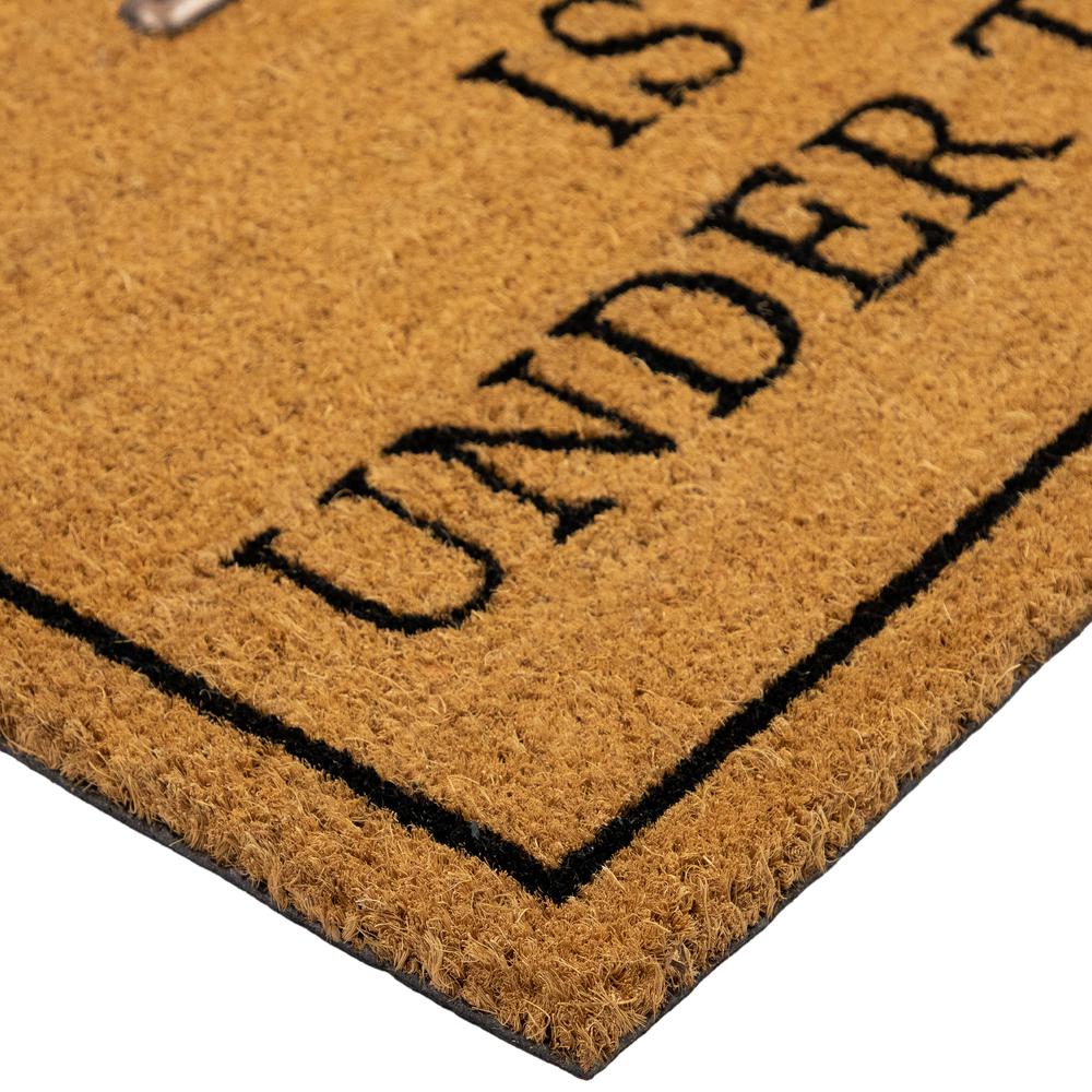 Key is Not Under the Mat Coir Outdoor Doormat 18" x 30". Picture 6