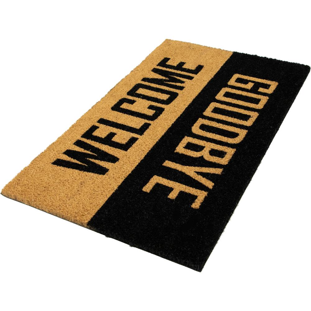 Natural Coir "Welcome Goodbye" Outdoor Doormat 18" x 30". Picture 5