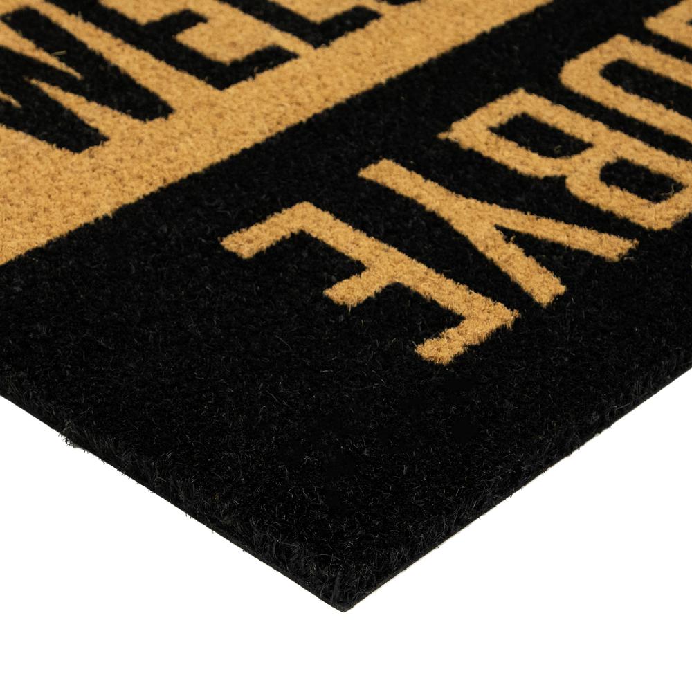 Natural Coir "Welcome Goodbye" Outdoor Doormat 18" x 30". Picture 6