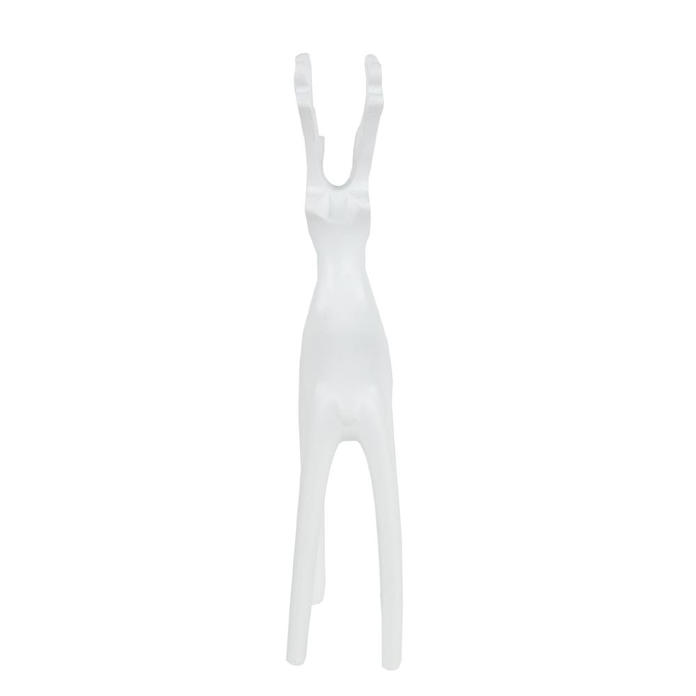 8.25" White Reindeer Christmas Decoration. Picture 7