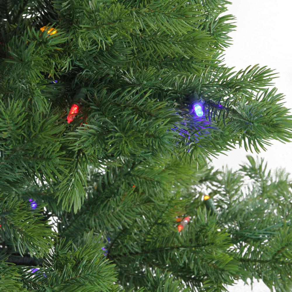 7.5' Pre-Lit Medium Layered Pine Instant Power Artificial Christmas Tree - Dual Color LED Lights. Picture 4