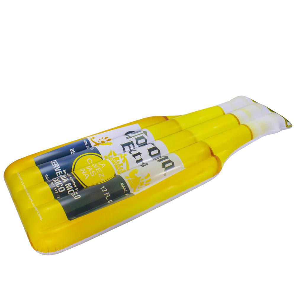 86" Corona Yellow and Blue Inflatable Beer Bottle Pool Float. Picture 3