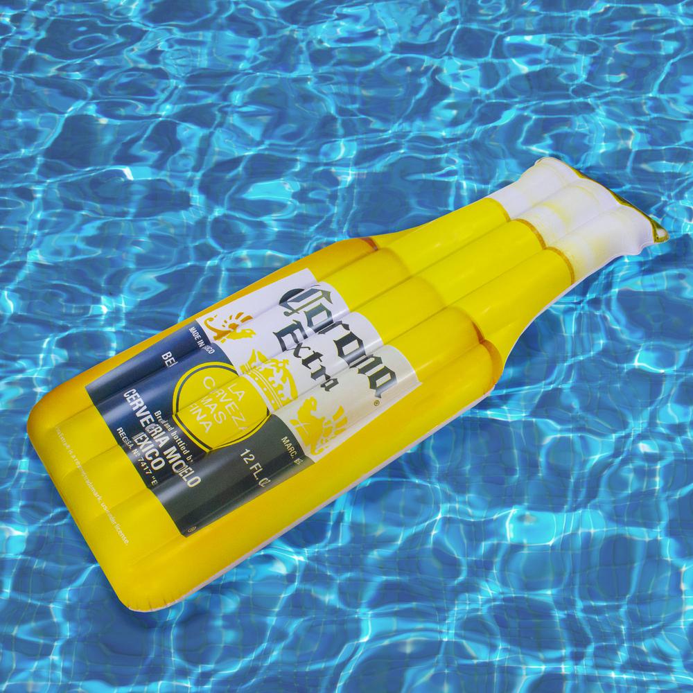 86" Corona Yellow and Blue Inflatable Beer Bottle Pool Float. Picture 2