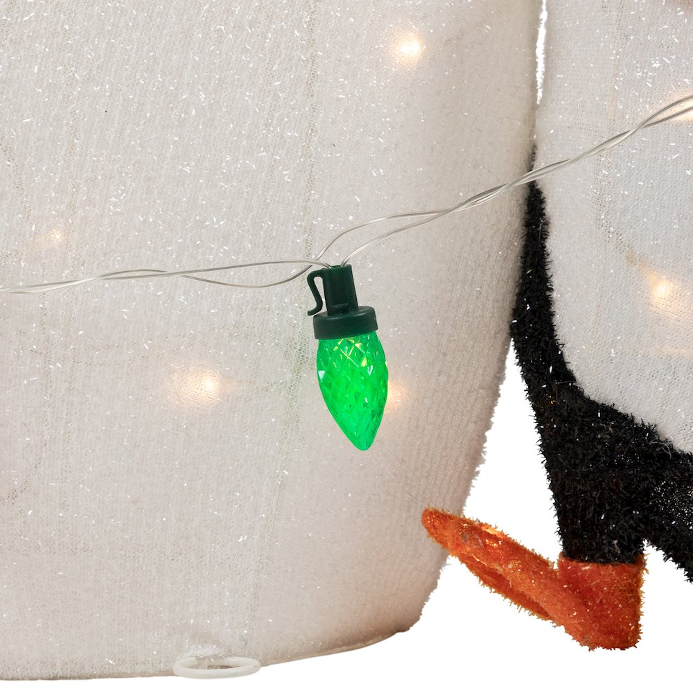 3D Snowman and Penguin Outdoor Christmas Decoration - 48" - Warm White. Picture 6
