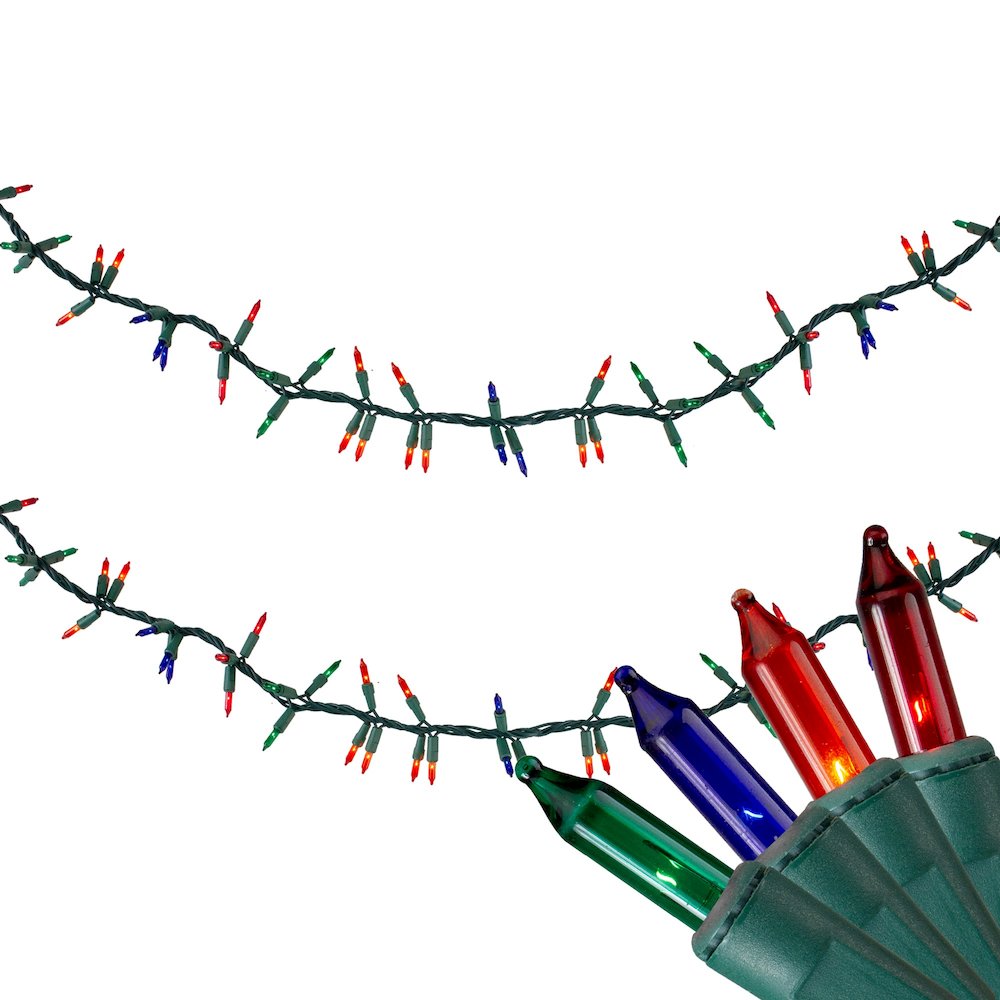 Mini Christmas Light Garland Set - Multi-Color - 18' Green Wire - 300ct. Picture 3