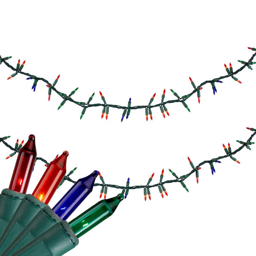 Mini Christmas Light Garland Set - Multi-Color - 18' Green Wire - 300ct. Picture 1