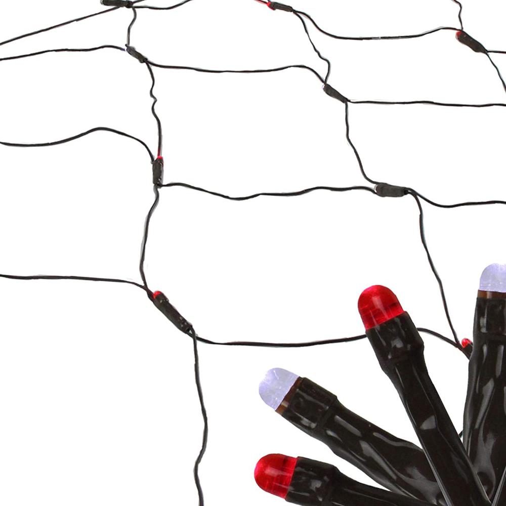2' x 8' Red and White LED Tree Trunk Wrap Christmas Lights  Brown Wire. Picture 3