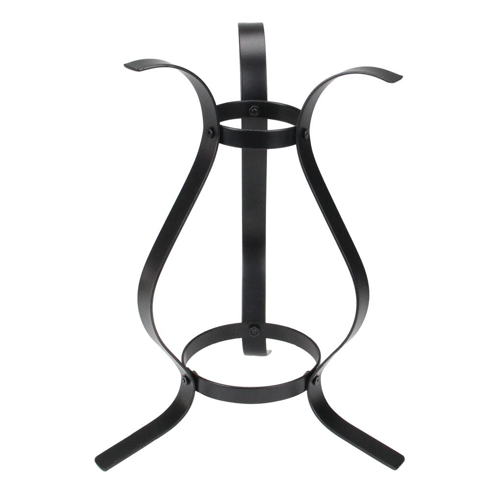 12" Black Curved Outdoor Patio Garden Gazing Ball Stand. Picture 1